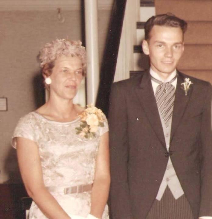 At wedding reception on August 24, 1963