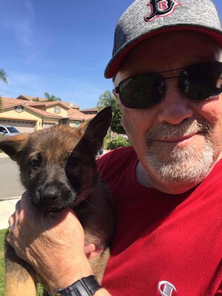 Me and our new puppy "Athena"