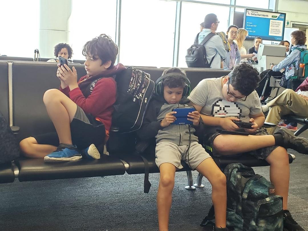 Waiting to board! Homeward bound .