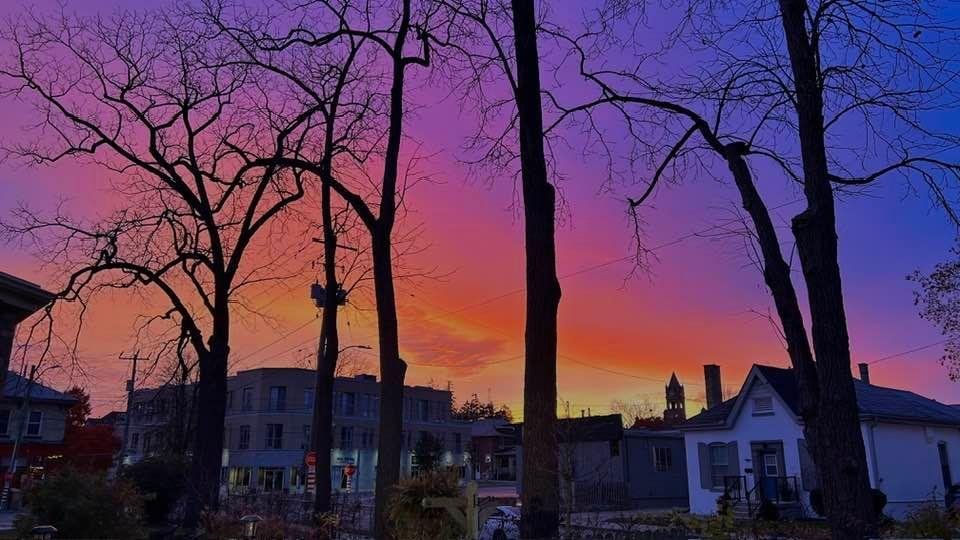 November 8th sunrise in the Village….with a forecast of snow …yeah!!!!
