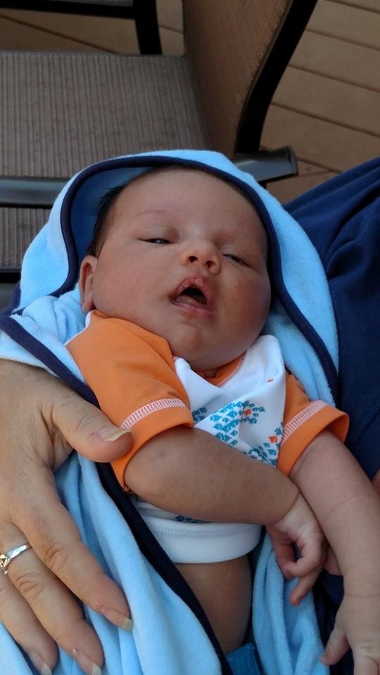 My beautiful grandson Thomas (TJ), one month old