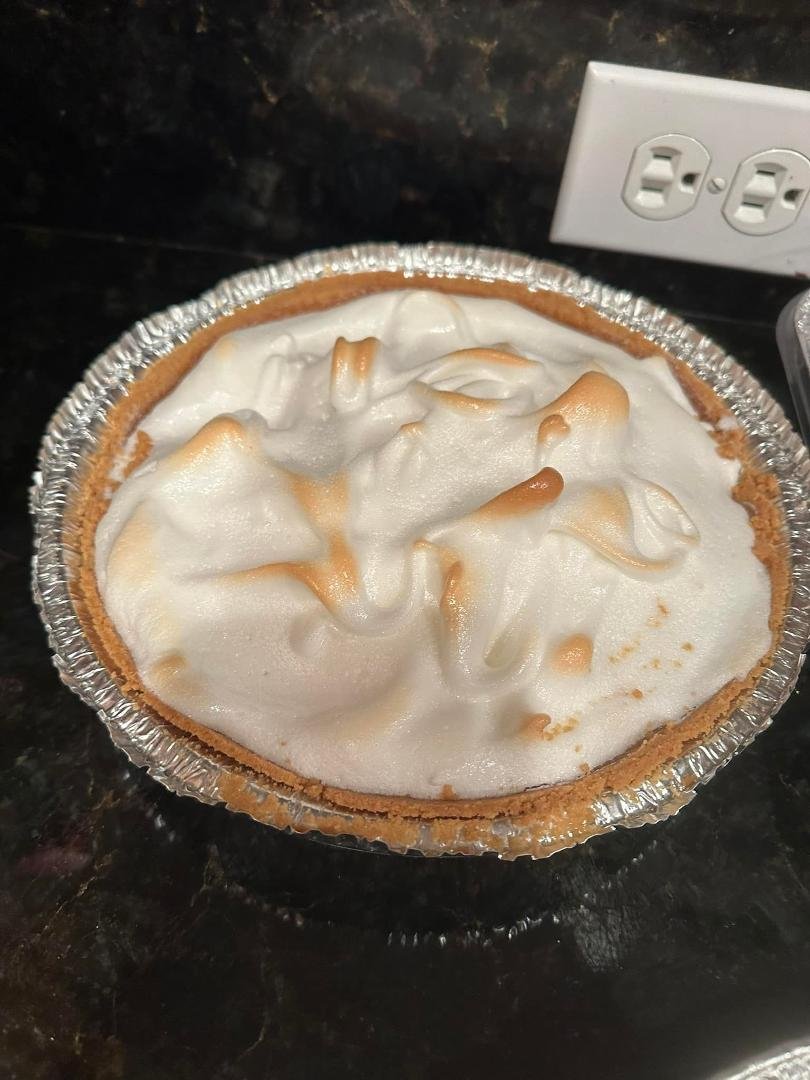 Well, I have NEVER made bread pudding and I have NEVER made lemon ice box pie with meringue.  But, today I did.  Terri would be proud of my white chocolate bread pudding and I must have gotten the meringue gene from my maw 