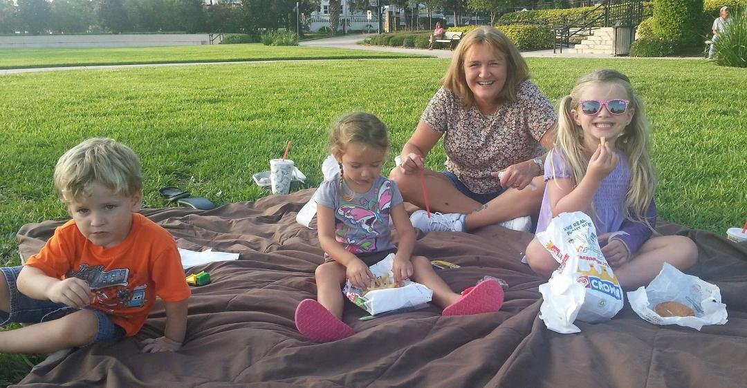 Friday night Music in the Park "Ormond Beach" with my beautiful grandbabies.
