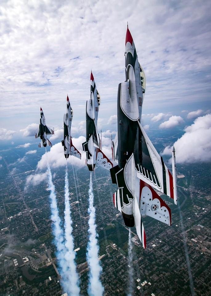 Fast and loud - Thunderbirds recently here in Indiana