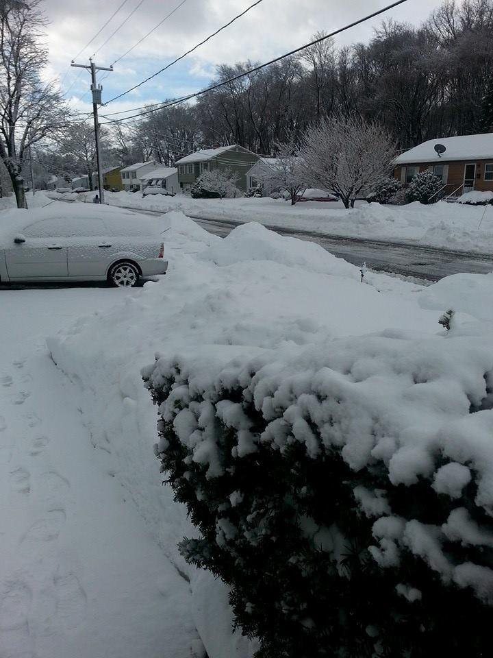 La Nevada en CT y viene mas el Sabado. Snowfall in CT and more coming for tomorrow.
