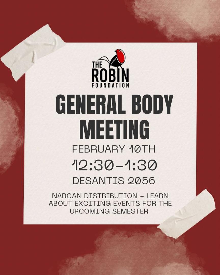 Hi everyone, come to our first GBM of the semester TOMORROW, 2/10 from 12:30-1:30 PM in Desantis 2056!

You’ll get to learn about exciting upcoming events and volunteering opportunities with leadership in Broward County, as