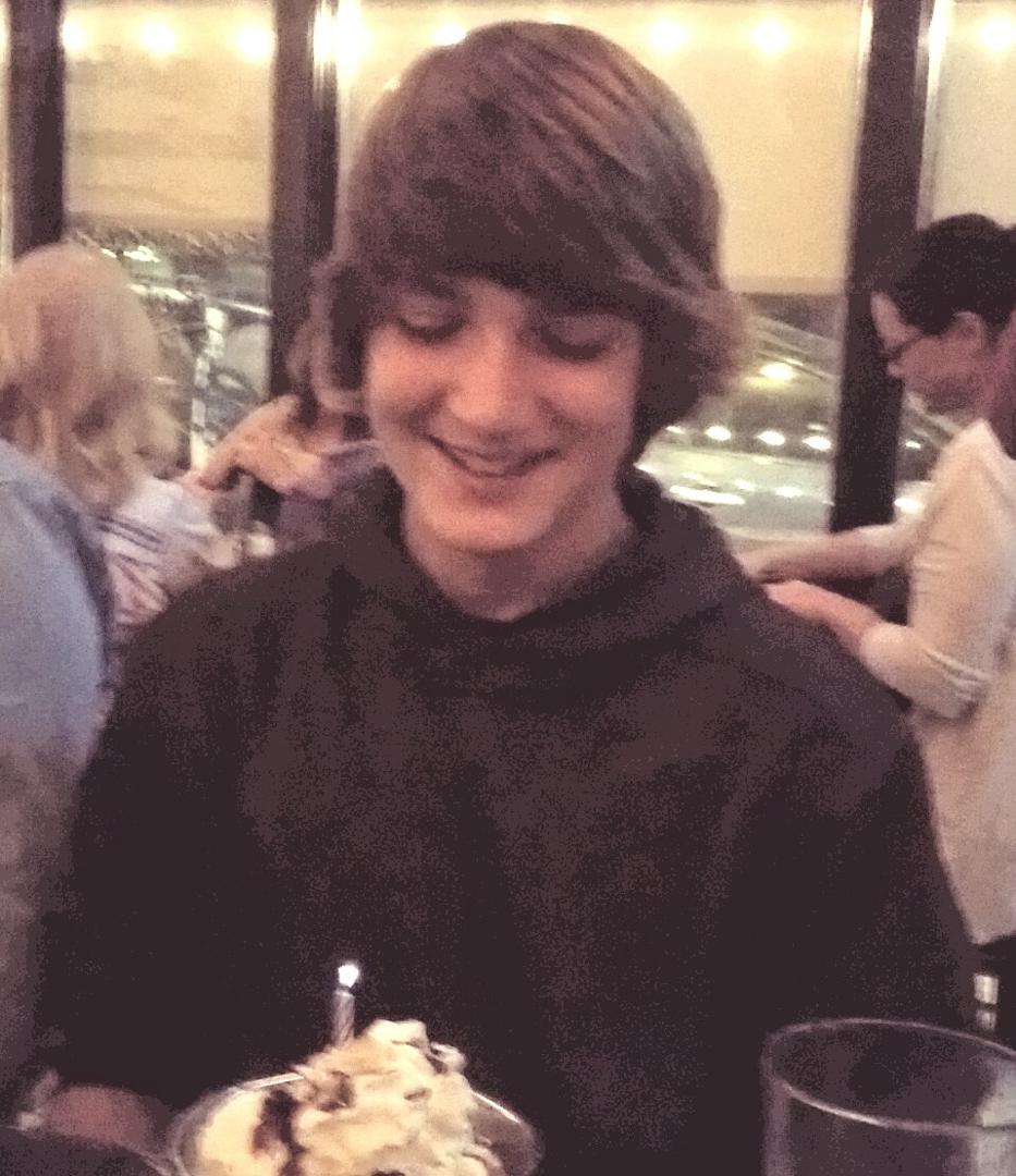 "Happy 14th Birthday!" Gavin at Fountain on Locust.....it was awesome! Love you...Grandma :)