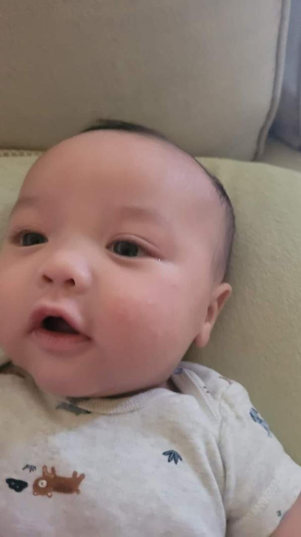 Babu's precious Grandson, Maximillian, makes three. His dad"s look alike, for now