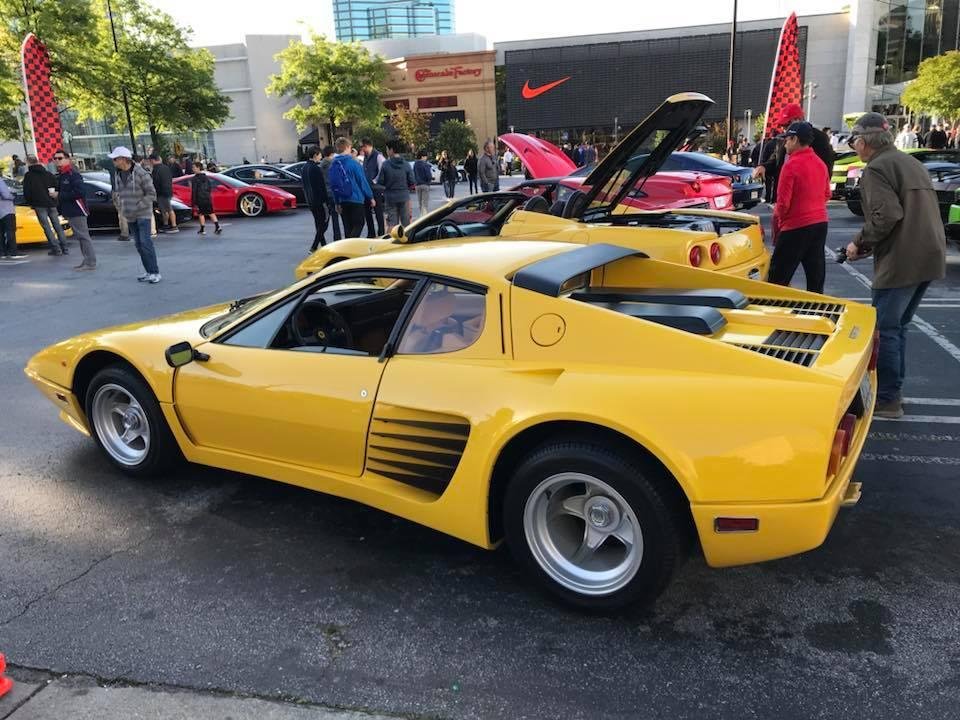 The owner says this is a factory wide-bodied Ferrari 512 BBi that was used as a prototype for the then in-development Ferrari Testarossa. No way for me, a relative novice concerning Factory modified cars, to tell. But, even
