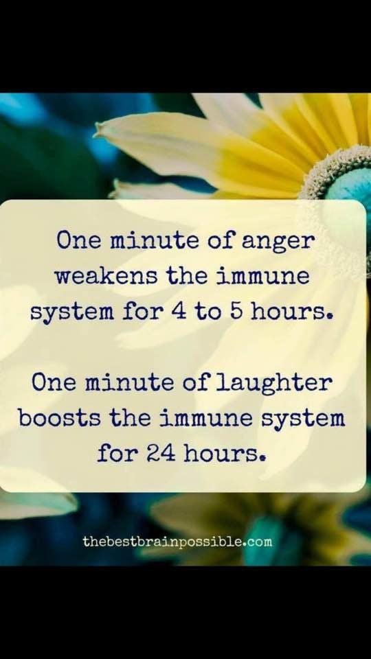 A very good friend sent this to me and I totally am in sync with it!  We all need more laughter!!!