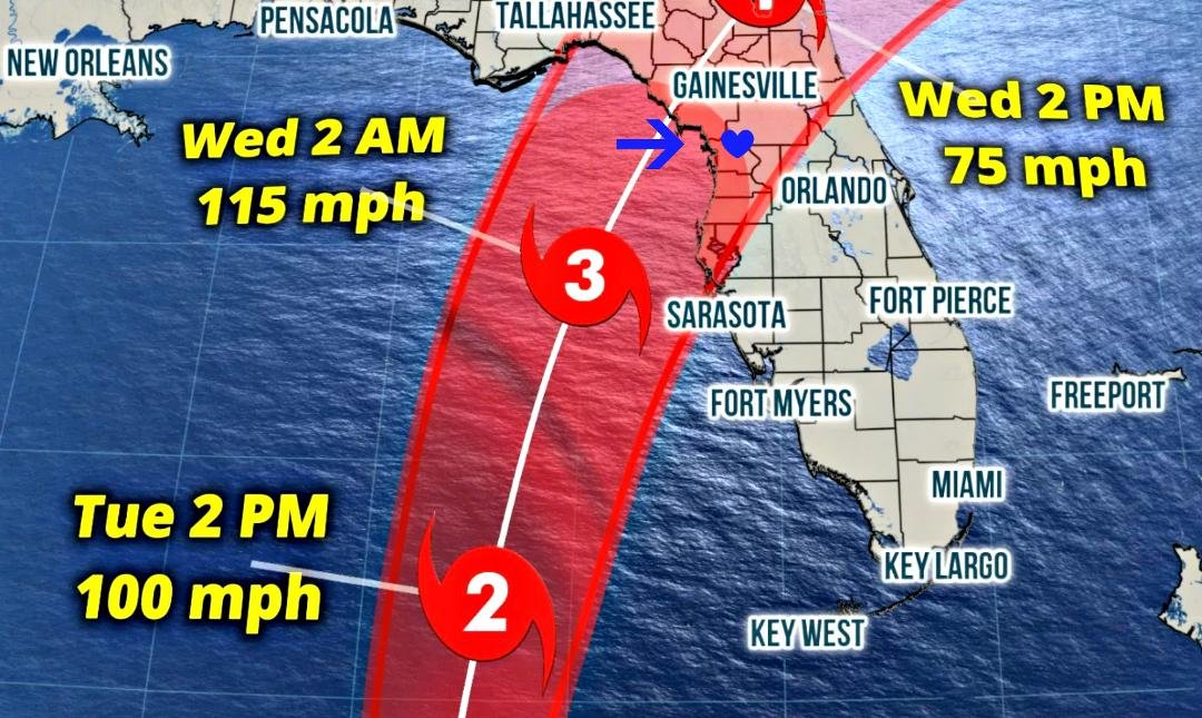 I've had several people ask if we live in the path of Hurricane Idalia, so I thought I would just post this. The heart is us. Paths can change and so can the strength. I have a dentist appointment tomorrow, and then we will