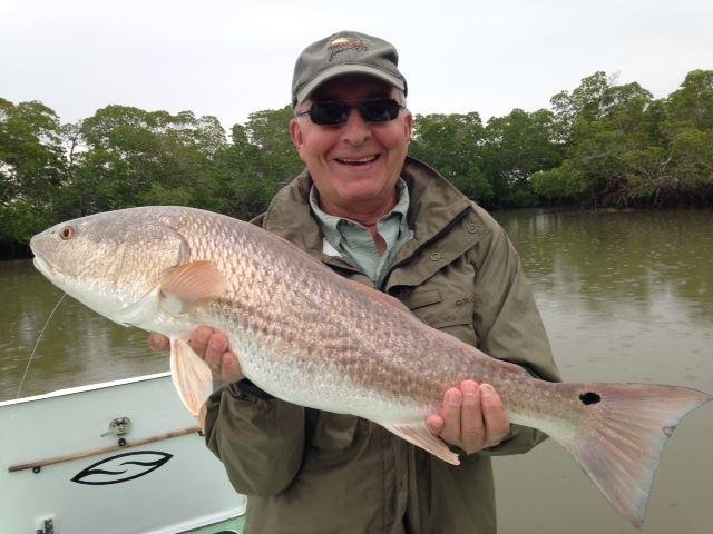 Fly fishing for redfish in the Everglades.