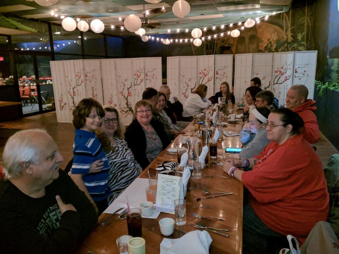 22 of us gathered for a good time for Peggy Williams memorial.
We plan to get together soon.
If you would like to join us give me your name and number.
Peggy was with us for sure in our hearts.
