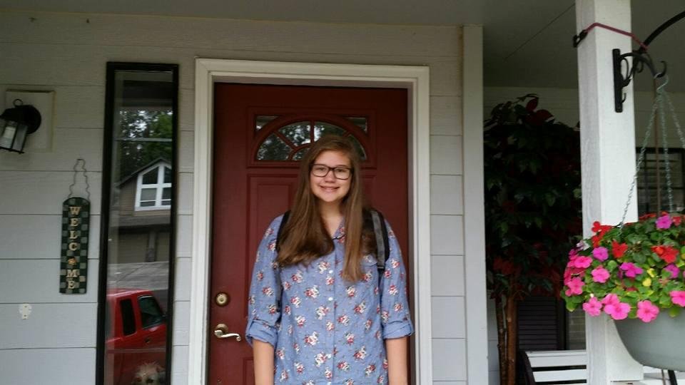 Mckenna, a senior! 24 years ago was my first time sending a child off to school. Now it is my last "first day of school". Milestones! Time sure marches on..