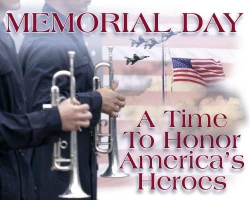 PLEASE TAKE A MOMENT THIS MEMORIAL DAY WEEKEND TO REMEMBER ALL THE MILITARY MEN AND WOMEN THAT GAVE THEIR ALL, SO WE CAN ENJOY ALL THE FREEDOMS WE HAVE TODAY.