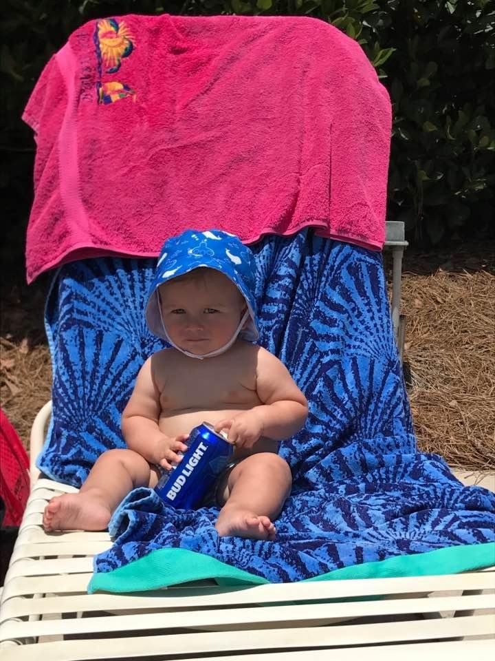 Just taking it easy at the pool