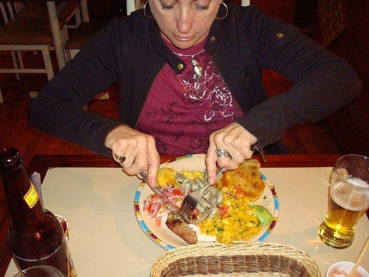 We don't know what we're eating , but it's good.