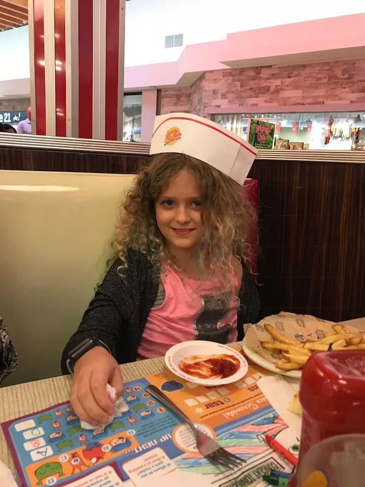 Dinner with my grand daughter Solli