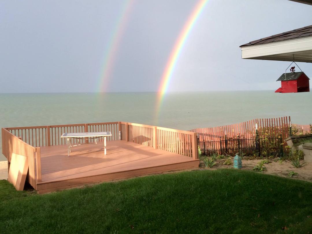 Waterspout on my birthday - well, close to it - and a double rainbow on Kellys' Birthday... What up with that????