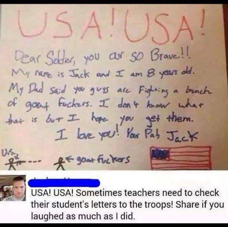 This is so funny...had to share!  Some of you teachers should take special note......