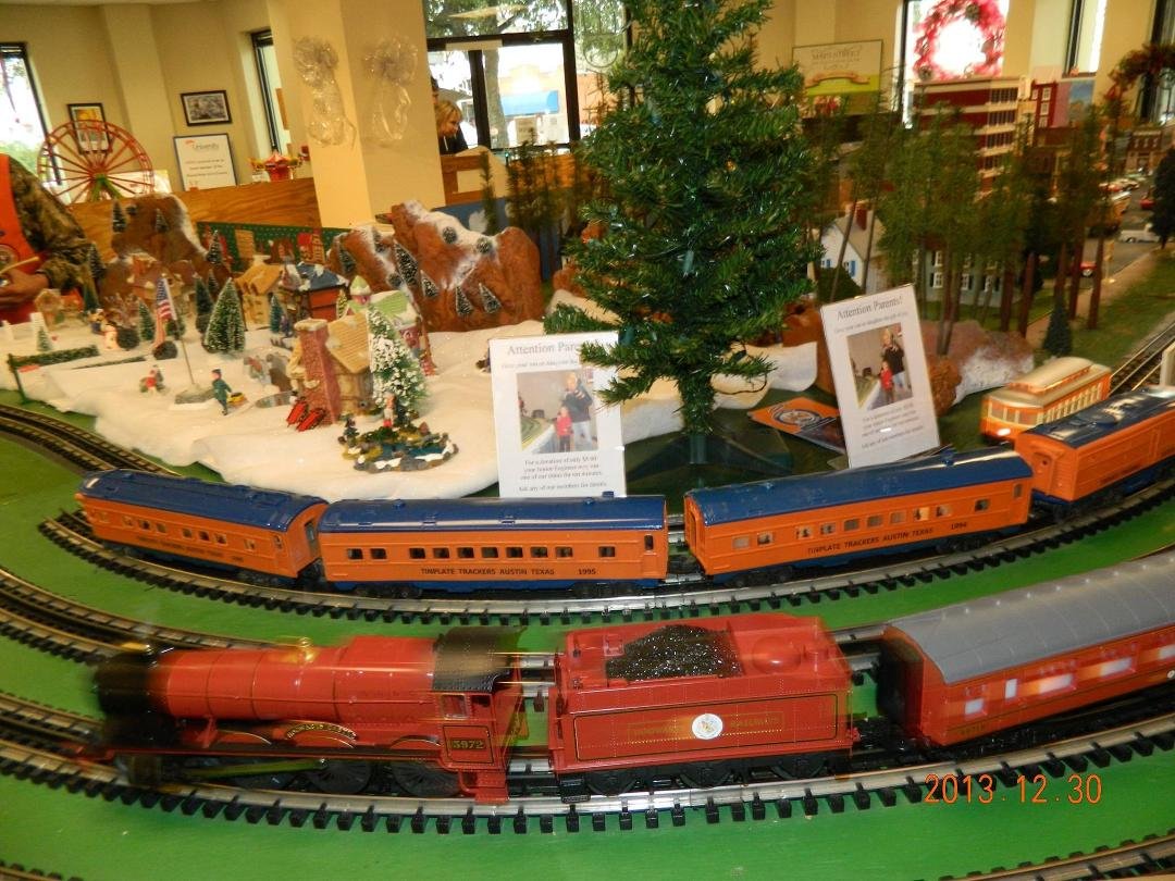 Kids can run a train for 10 minutes for a $5 donation to our club. We'll have a Lionel Thomas Remote Control Train set ($200 retail value) in a $5 per ticket raffle.