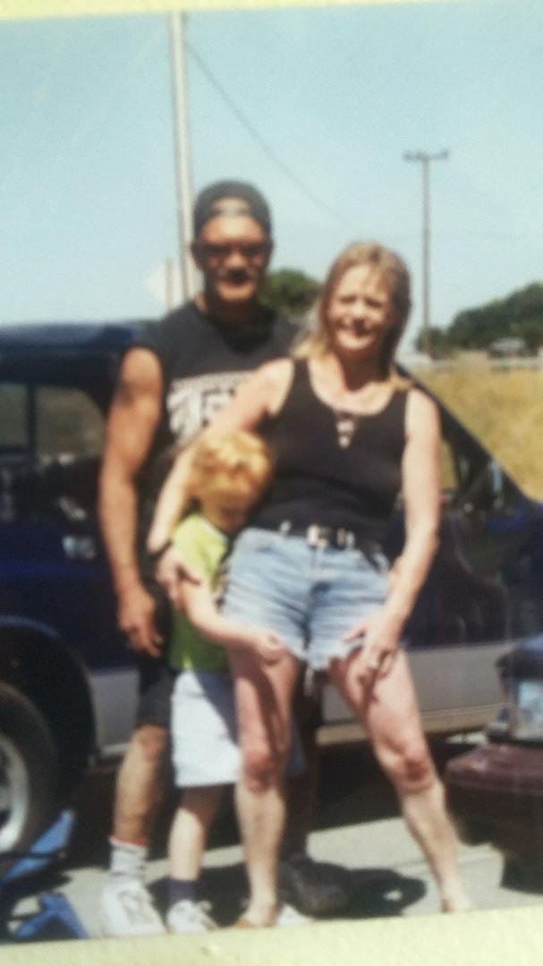 Great friend Mark, daughter Taylor & Me... Many years ago..lol..lost everything pictures etc.. in a fire - so it's rare I find one..xoxo