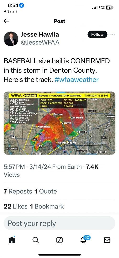 Unfortunately, we had some big hail yesterday in North Texas. Fortunately, you have a trusted resource with KPost Roofing the roofing and waterproofing company of the Dallas Cowboys to help you navigate this situation! Cont