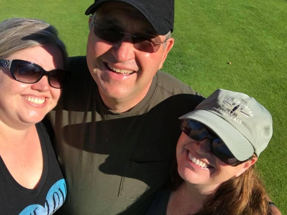Enjoying a morning walk with Sarah and Carol in Maui.