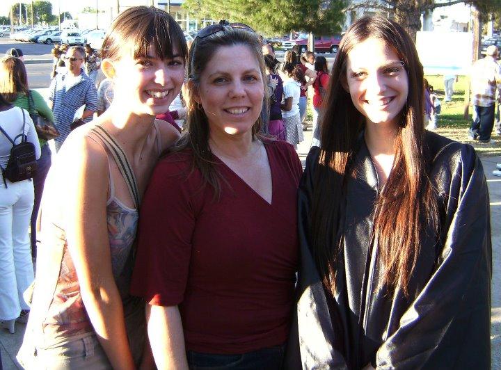 me my mom and cassie at my hs grad
