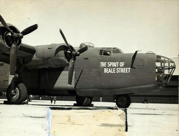 Subject: The Spirit of Beale Street 

 While researching information for the dedication of its first Canadair Regional Jet "Spirit of the Memphis Belle" in 1999, Pinnacle Airlines uncovered information about a WWII bomber n