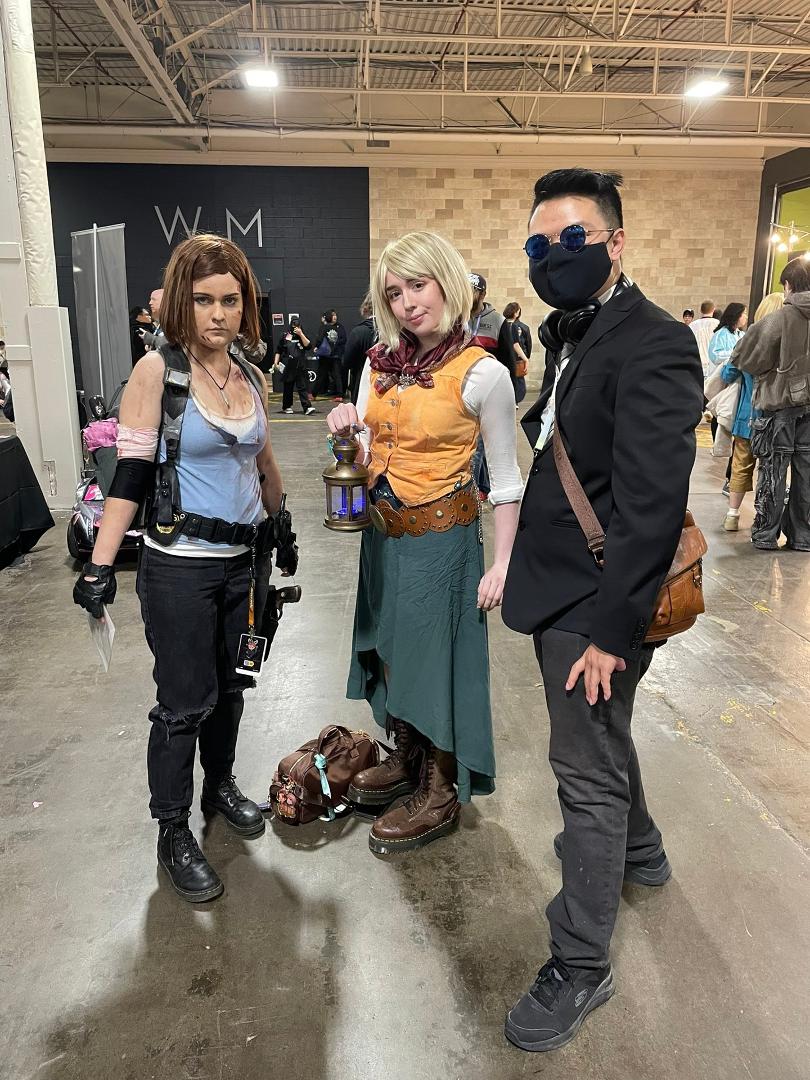Me and Lizzy as Jill Valentine and Maisie as Ashley Graham