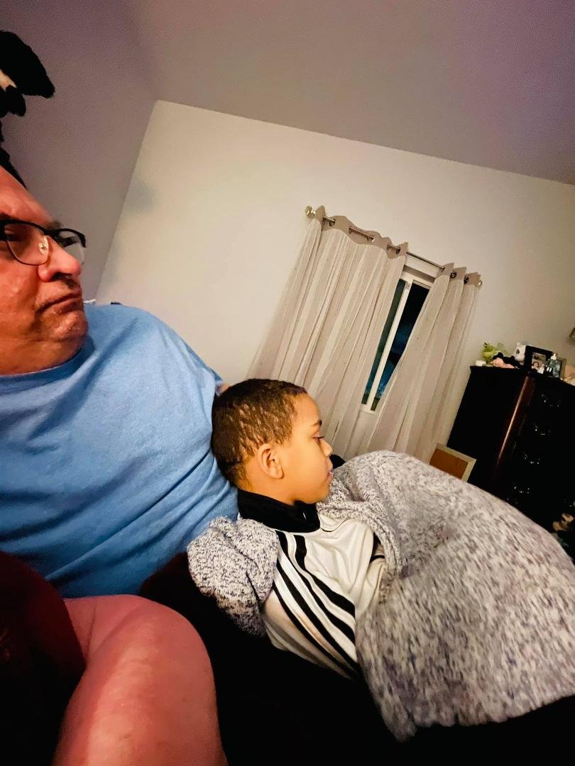 Cuddle time with his Papa. ❤️❤️❤️