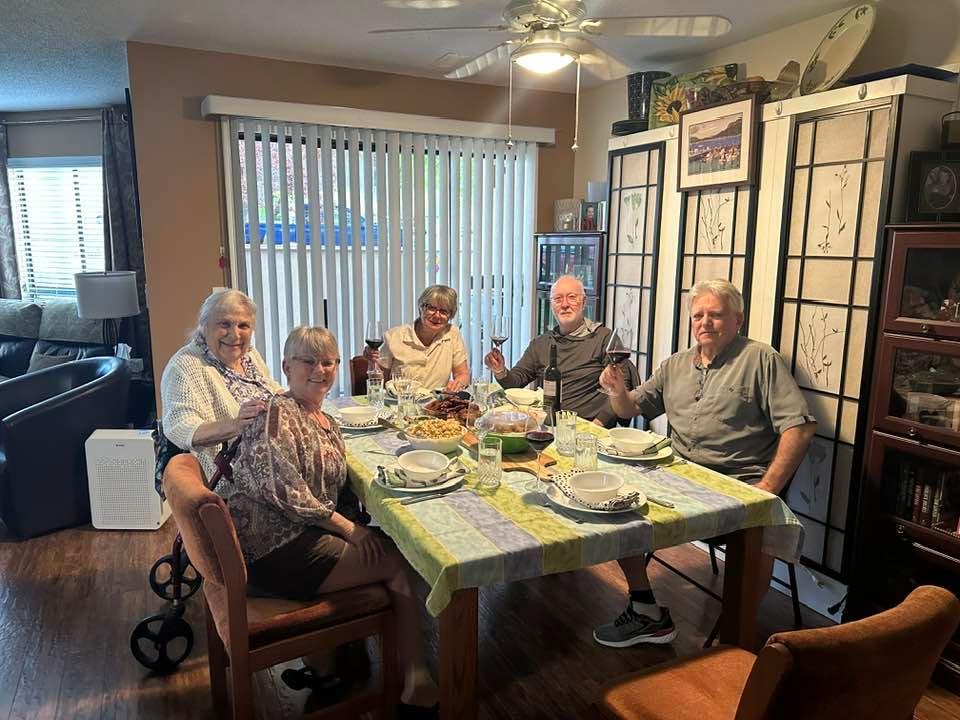 Long-time good friends! Kamloops. What a feast we had.