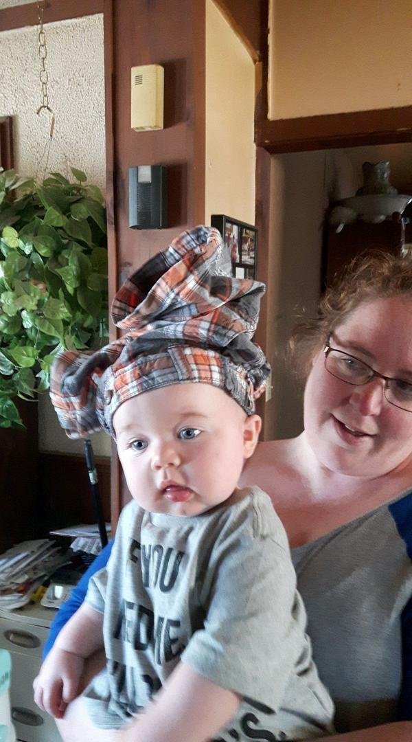 Owens first attempt at dressing himself