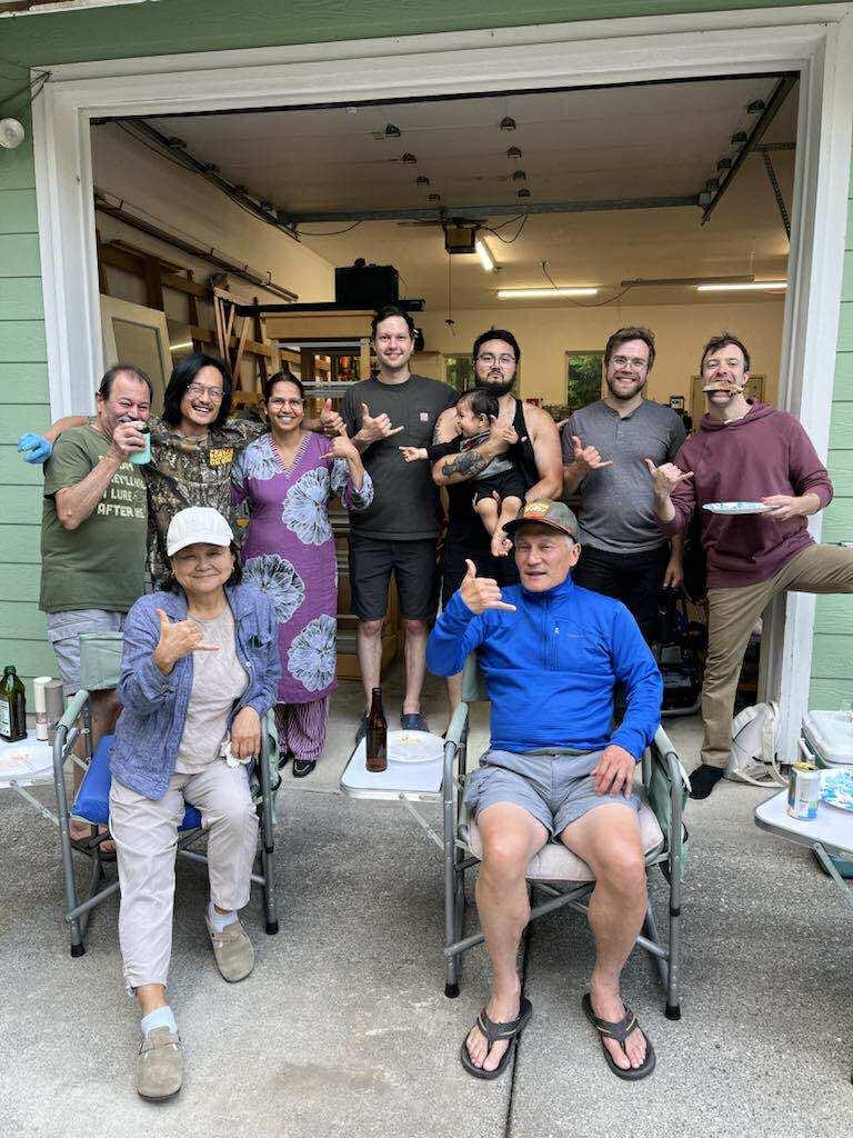 Thomas meeting up with his buddies from University of Washington Green Lake roommates.