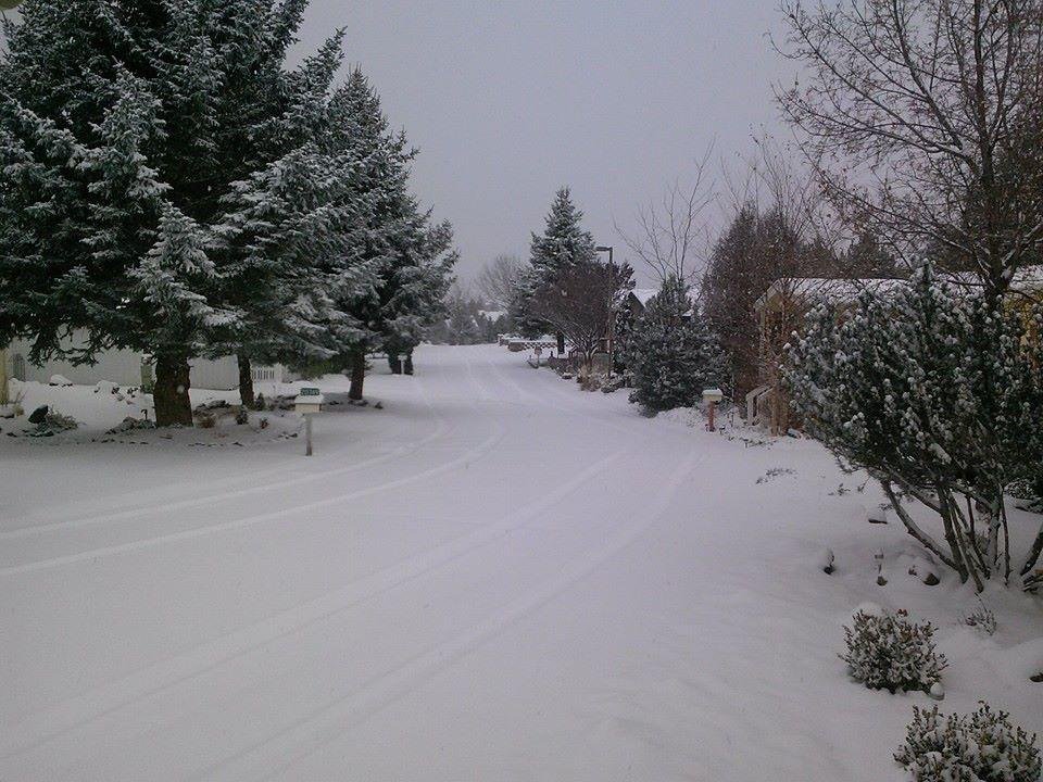 First snow fall of the year.Bend OR