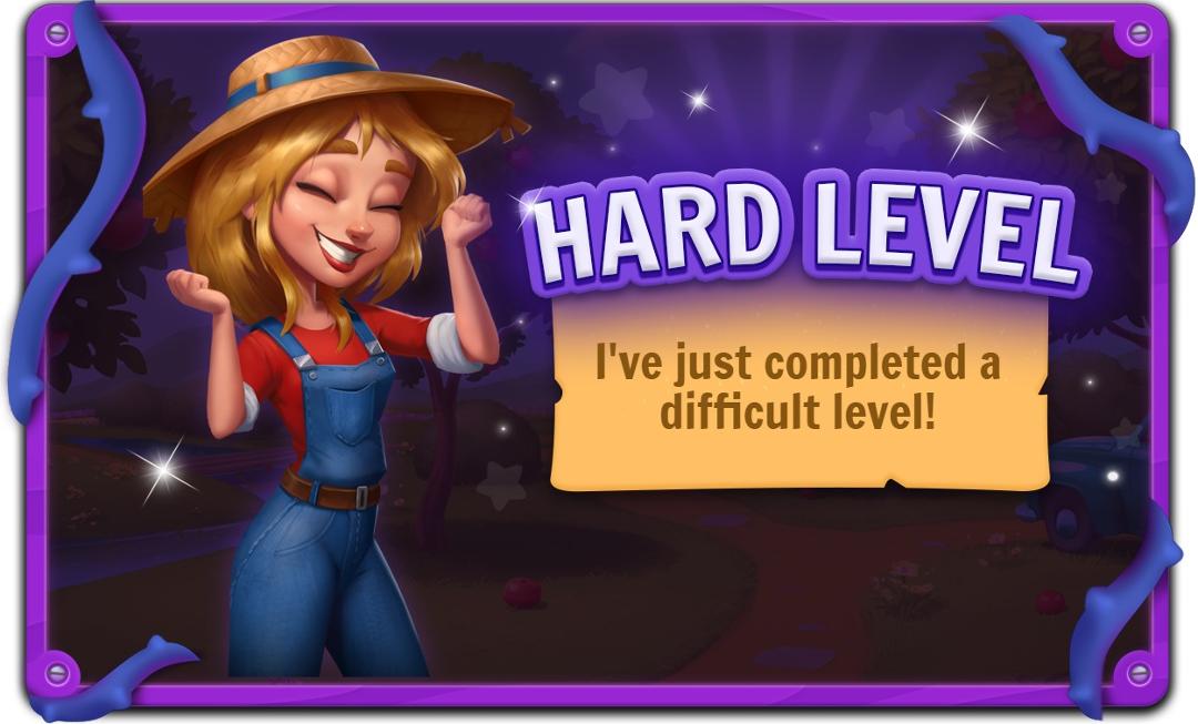 I've just completed a difficult level!