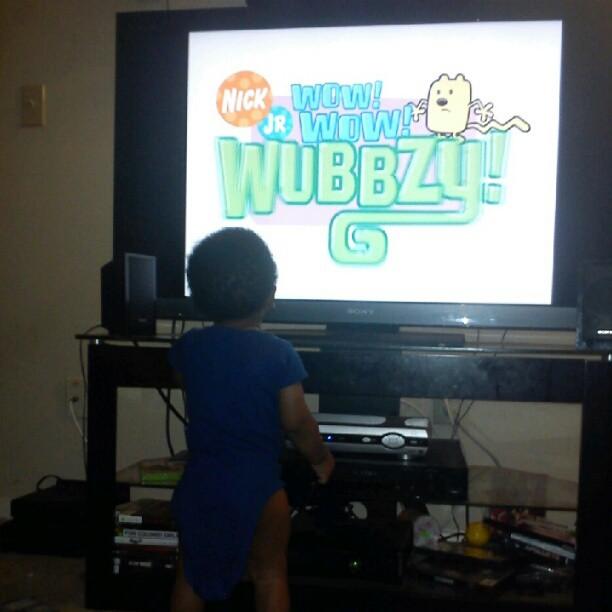 Aiden doesn't care about anything but Nick Jr today