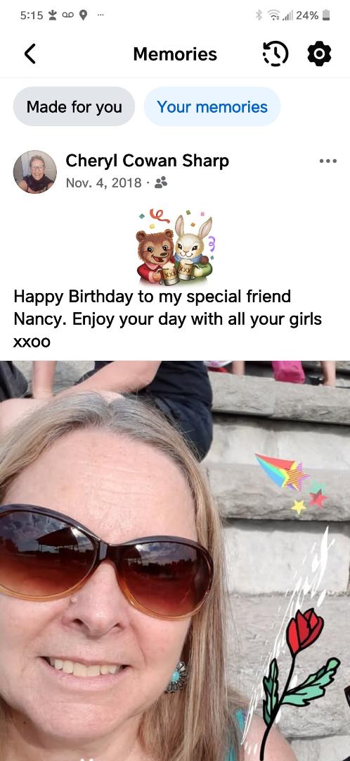 Happy birthday to my partner in crime my value village partner any shopping partner and dinner partner. Oh and dinner partner.. I do miss you and John
❤️