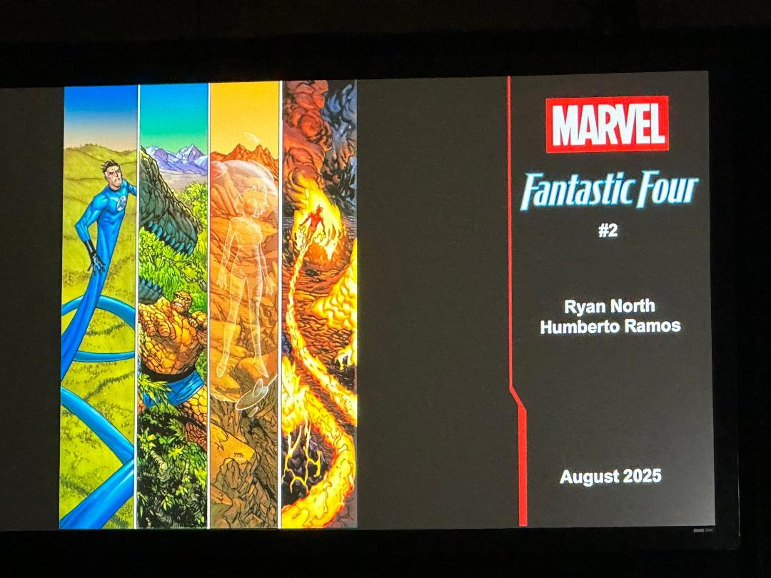 Marvel Fanfare Panel.  I did not know Tom Brevoot started out as a DC fan. It was all a FF themed Panel.  Saw behind the scenes visit film where the comic book pros visited the set.  I’m sure they’ll post it on the Marvel Y