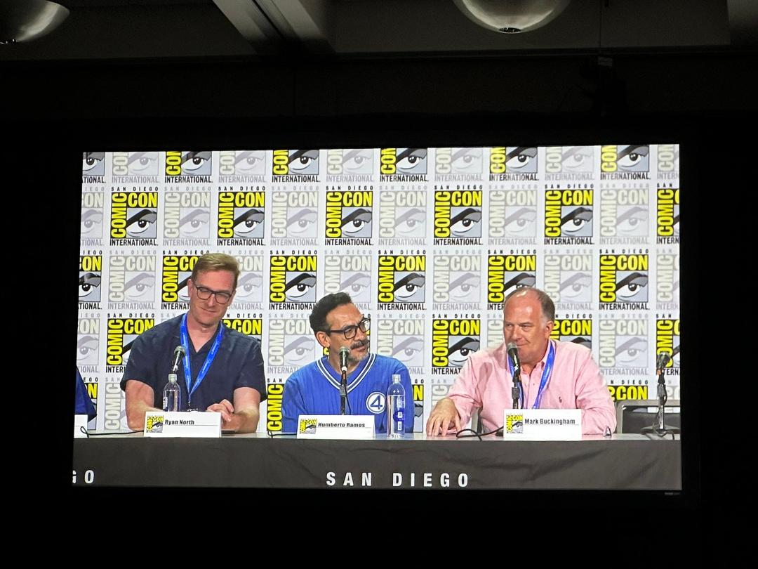 Marvel Fanfare Panel.  I did not know Tom Brevoot started out as a DC fan. It was all a FF themed Panel.  Saw behind the scenes visit film where the comic book pros visited the set.  I’m sure they’ll post it on the Marvel Y