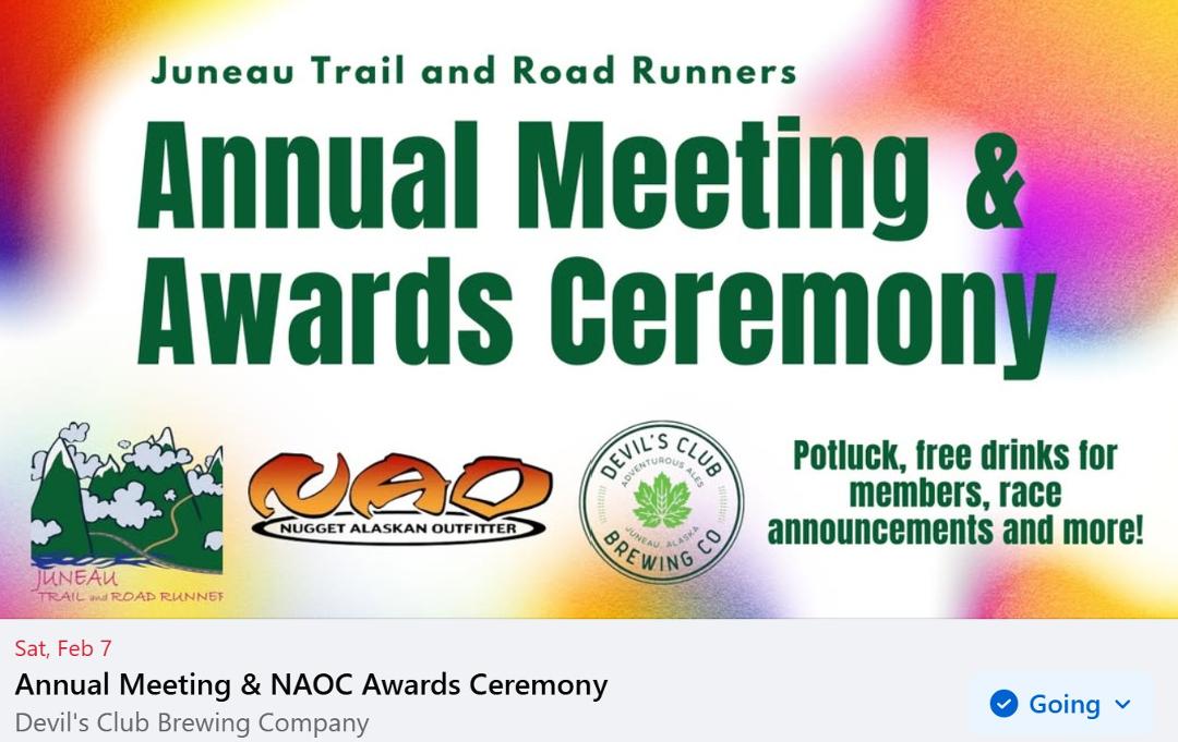 Juneau Trail and Road Runners- what a great club! and thank you NAO for sponsoring yet another exciting season of JTRR!