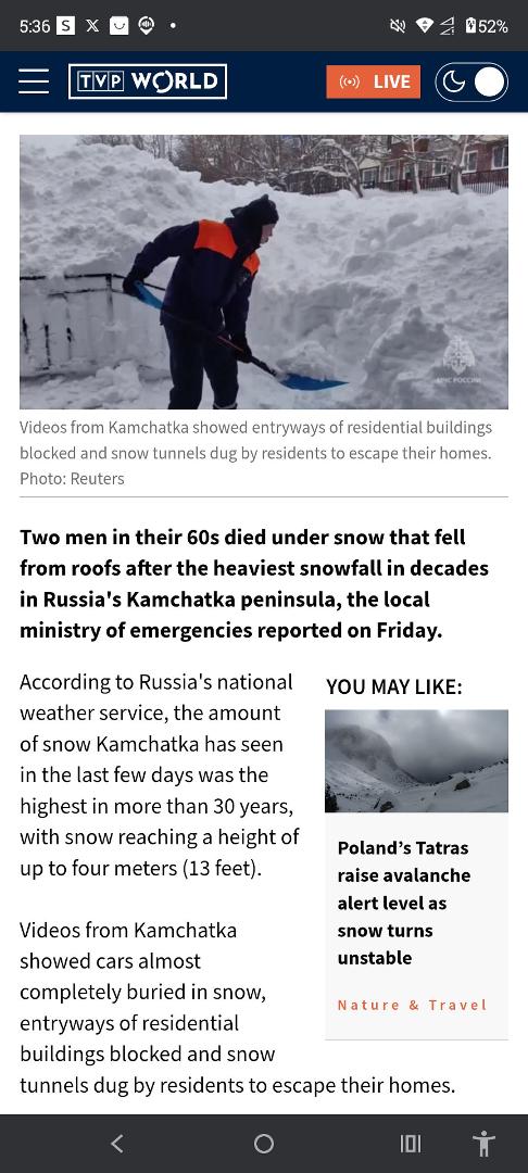 Just be glad we not Russia 13 feet of snow