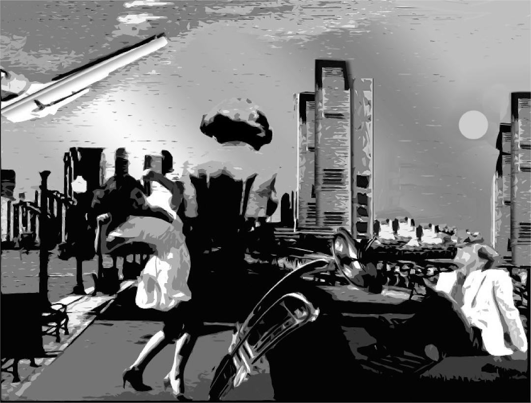 Sodom and Gomorrah. don't look back because the city is about to be destroyed Airlinejazzz work of art