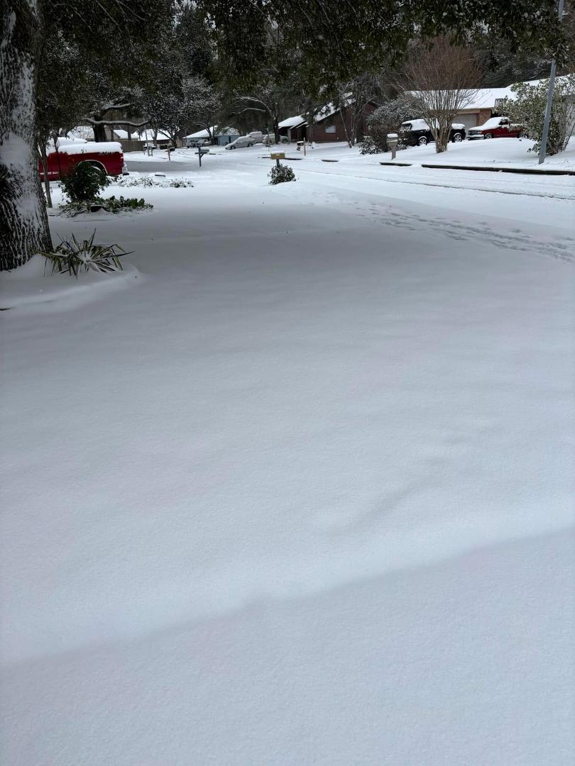 Most snow I’ve seen in a very long time. They said 4 to 6 inches and we got at least that much