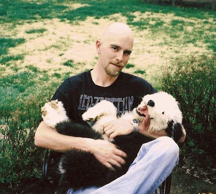 Me and Mogel the old English sheep dog.