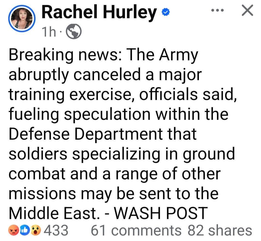 Seems to be racketing up in Iran and Middle East....