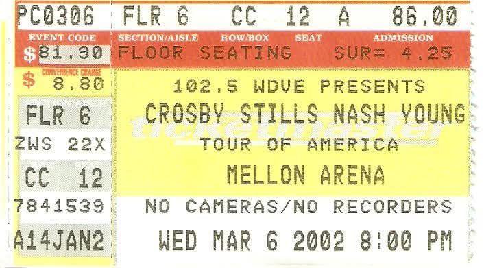 Great concert! Neil Young was rockin' & broke the strings on his guitar!
