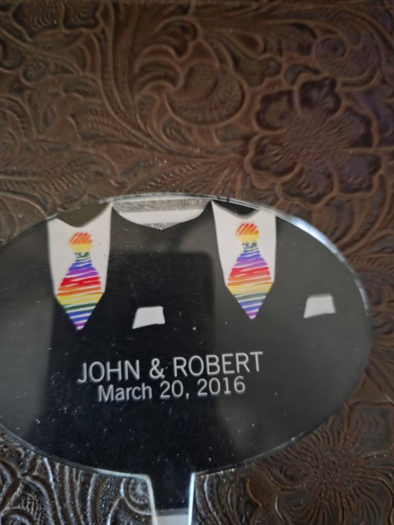 We commemorated our union under the rainbow arch a decade ago, saying 'I do.'