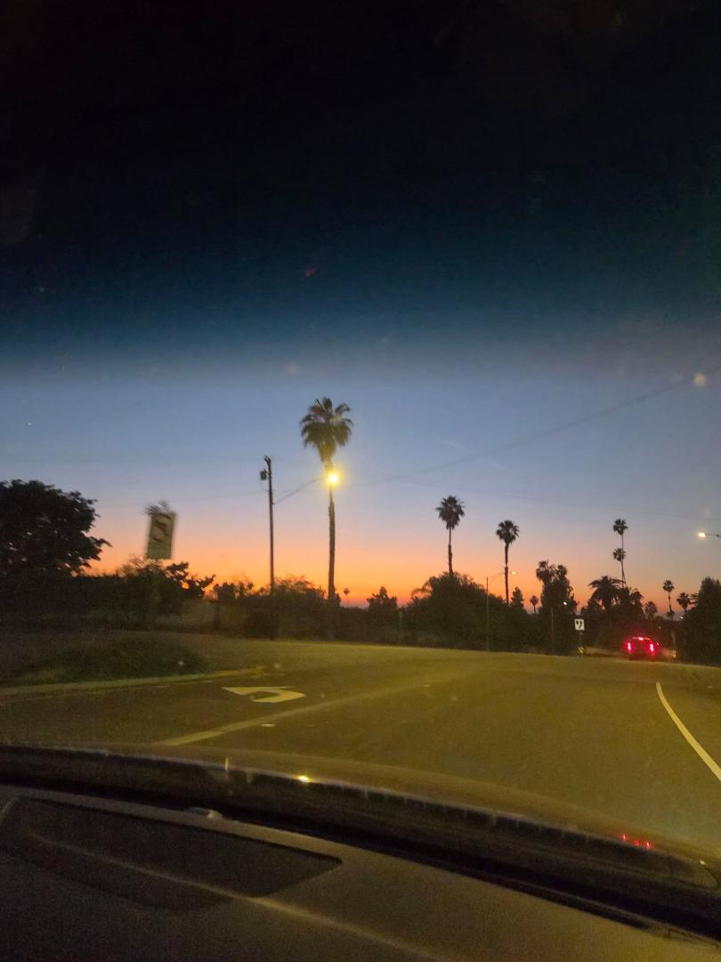 Nice sunset on a night drive